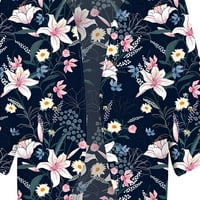 Лесни кардигани за жени лето цветни кратки ракави отворени предни фустани шифонски блузи