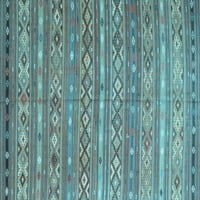Ахгли Компанија Внатрешен Правоаголник Ориентални Светло Сини Теписи Од Традиционална Област, 2'5'