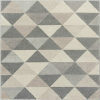 Добро ткаени мистици Алвин со модерен геометриски сива боја 7'10 9'10 килим во областа