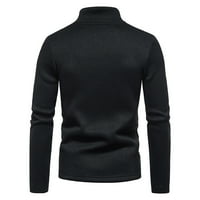 феибој машки обичен есенски цврст желка патент јака блуза врвови со долги ракави