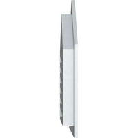 Ekena Millwork 32 W 32 H врв на врвот на теренот за проветрување: Функционален, PVC Gable Vent W 1 4 рамка за рамна трим