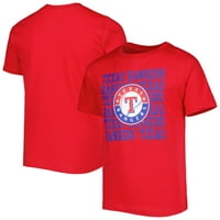 Младинска црвена Тексас Ренџерс повторете ја маицата со лого