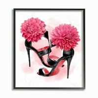 Sumbel Industries розова висока потпетица глам модна цветна слика врамена wallидна уметност од Ziwei li