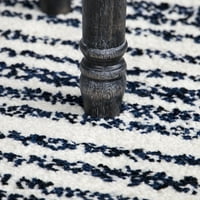 Оријански килими луксузни ленти меки килим со бела површина, 5'3 7'6