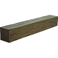 Ekena Millwork 6 H 10 D 84 W Riverwood Fau Wood Camply Mantel, Premium на возраст