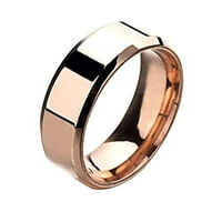 Фрески прстени Мода Едноставна Унисе Љубовници Нерѓосувачки Челик Огледало Прстени Накит Подароци