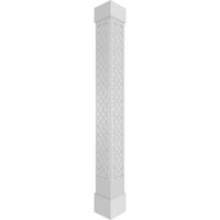 Ekena Millwork 8 W 8'H Craftsman Classic Square Non-Tapered Mosaic Fretwork Column W Стандарден капитал и стандардна база