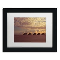 Трговска марка ликовна уметност зајдисонце umeумеира Виттавели платно уметност од Дејвид Еванс, бел мат, црна рамка