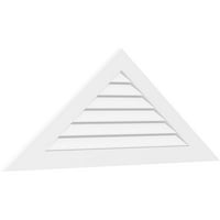 84 W 42 H Триаголник Површински монтирање PVC Gable Vent Pitch: Функционален, W 3-1 2 W 1 P Стандардна рамка