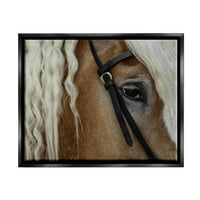 Студената индустрија русокоса паломино коњ портрет фотографија etет црно лебдечки платно печатено wallид уметност, дизајн од Дејвид Лоренц