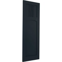 Ekena Millwork 18 W 59 H TRUE FIT PVC San Miguel Mission Style Fixed Mount Sulters, Starless Night Blue