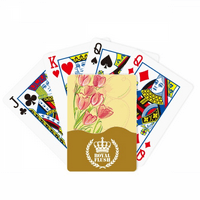 Рачно Насликани Лале Цвет Илустрација Кралската Флеш Покер Игра Картичка Игра