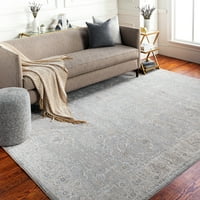 Уметнички ткајачи Авант Гарде Ориентална област килим, светло сива, 6'7 круг