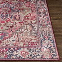 Уметнички ткајачи Ирис Апстрактна област килим, Бургундија, 2'6 7'6