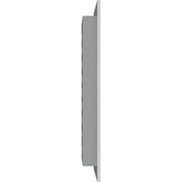 Ekena Millwork 14 W 20 H Правоаголник Гејбл Фунд Функционален, PVC Gable отвор со 1 4 рамка за рамна трим