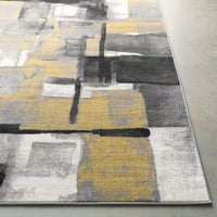 Уметнички ткајачи Алејо жолто сиво модерна 5'3 7'7 килим во областа
