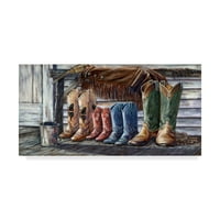 Трговска марка ликовна уметност „Семејни чизми“ платно уметност од Каролин Мок