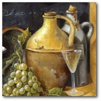 Бела галерија со тегла за вина, обвиткано со платно, artидна уметност, 16х16