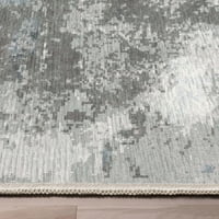 Добро ткаени апстрактни Маракеш модерни мерачи на мера од средниот век, сива боја 9'10 13 'килим во областа