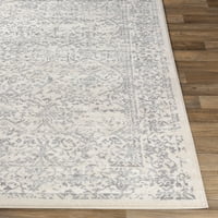 Уметнички ткајачи Роми Ориентална област килим, слонова коска средна сива боја, 6'7 круг
