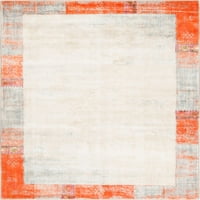 Единствени разбојни правоаголни потресени модерна област килими портокалово сиво бело, 5 '8' 0