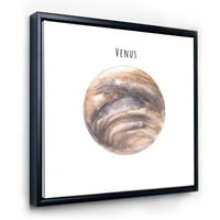DesignArt 'Апстрактна планета Венера' Боемјан и еклектична врамена платно wallидна уметност печатење