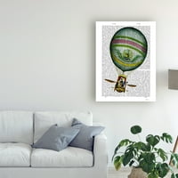 Трговска марка ликовна уметност „Светло сино балон со топол воздух“ платно уметност од фан фанки
