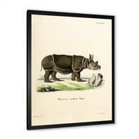 DesignArt „Антички носорог“ фарма куќа врамена уметност