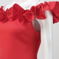 Дипломирање фустан големи тенок едниот рамо со долга цврста боја на забави за жени за жени
