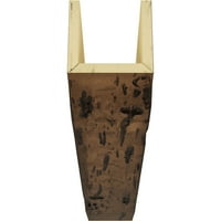 Ekena Millwork 12 W 10 H 24'l 3-страничен пеки кипарис ендуратан фау дрво тавански зрак, премија на возраст