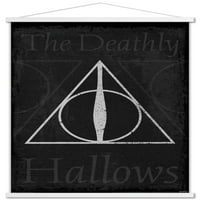 Волшебничкиот Свет: Хари Потер-Реликвиите На Смртта-Симбол Ѕид Постер Со Дрвена Магнетна Рамка, 22.375 34