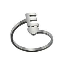 пгерауг подароци за жени мода англиски писмо отворање прстени нерѓосувачки челик девојки сакаат ретро накит моден прстен е