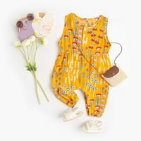 Hwmodou Бебе Девојки Боди Лето Onesie Цветни Љубов Печатење Индексирање Облека Пакување Облека Дома Надворешна Облека