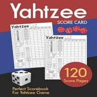 Картички за оценка на Yahtzee: Јасно печатење со правилно упатство за постигнување на голема големина страници Премиум за квалитет Yahtzee Score Leatur