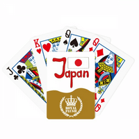 Јапонија Национално Знаме Црвена Шема Кралската Флеш Покер Игра Со Карти