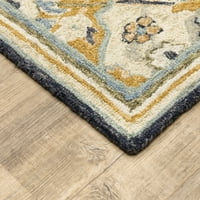 Авалон Дома Акадија Флорал, ботанички рачно изработен килим, 3,51 '5,51'